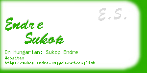 endre sukop business card